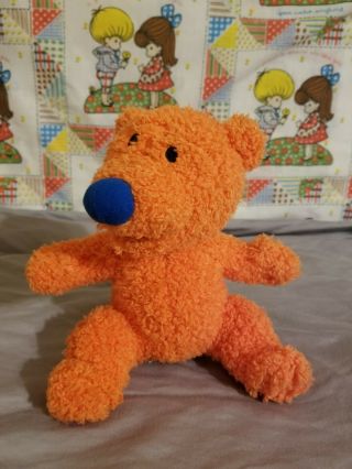 Mattel Bear In The Big Blue House Plush Ojo Orange Bear 8 " (not Bean)
