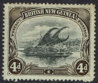 Papua 1901 Lakatoi British Guinea 4d Horizontal Wmk