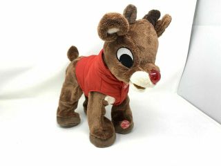 Dandee Rudolph The Red Nosed Reindeer Plush Animated Singing Walks Shakes