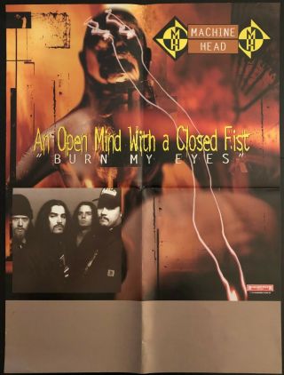 Machine Head Burn My Eyes Og Promo Poster Ex Cond Never Hung 18x24 Metal