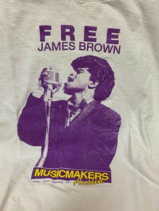 James Brown T Shirt Musicmakers Austin Tx Shure 55sh Mic Godfather Of Soul