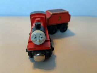 Thomas Wooden Railway 1992 - 93 James With Tender Flat Magnets,  Staples Htf
