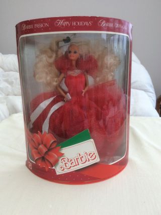 Rare Limited Edition Vintage Mattel 1988 Happy Holidays Gran Gala Barbie