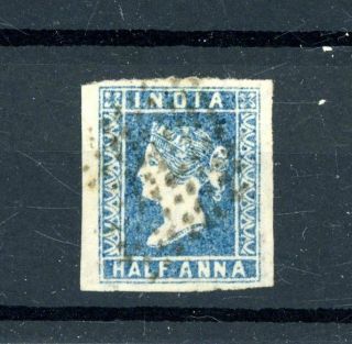 India 1854 Half Anna Blue Sg 2/5 Fine - (j432)
