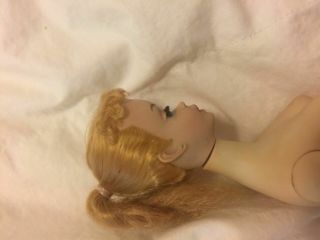 Vintage ponytail Barbie 3 brown eyeshadow and vintage dress 6