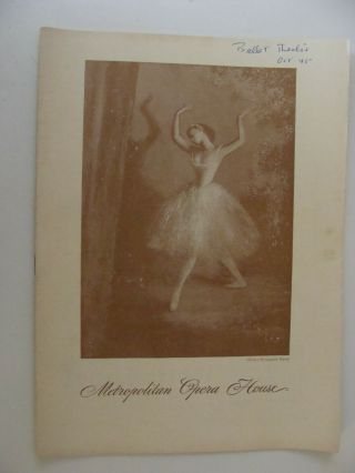 1945 Metropolitan Opera House Ballet Theatre Swan Lake Alicia Alonso