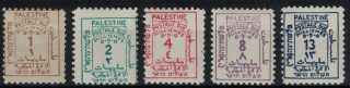 Palestine,  1923,  Postage Due Set,  Sgd1 - D5,  Mounted.