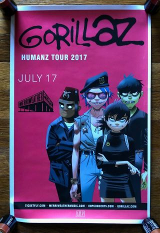 Gorillaz Humanz Rare Tour Poster 2017