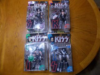 Mcfarlane Toys 1997 Kiss All 4 Action Figures (paul,  Gene,  Peter And Ace)