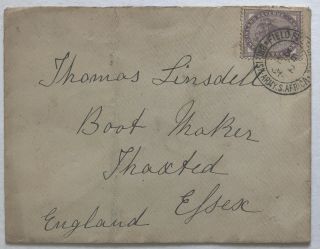 1901 Boer War Cover Qv 1d Lilac South Africa Army Field Office Cancel To England