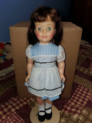 Rare Brunette Petite Patti Playpal Walker Doll By Ideal 18 " Tall