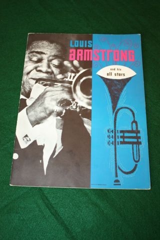 Louis Armstrong And His All Stars Concert Program Satchmo Circa Mid - 1960s Jazz