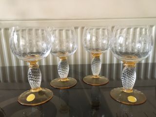 Theresienthal - " Pieroth " - Four Wine Glasses - Quality.