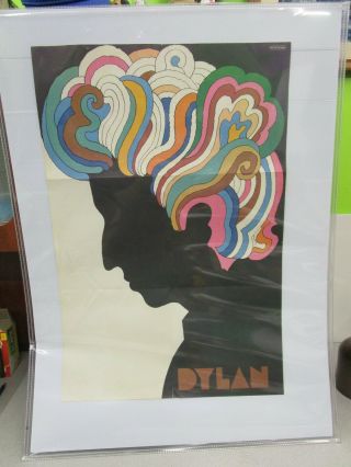 Vintage 1967 Bob Dylan Poster 22 " X 33 " By Milton Glaser (from Album)
