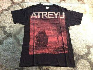 Atreyu Ship Water Spout Black Shirt Adult Medium 38 - 40