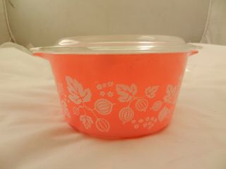 Pyrex 473 1 Qt Pink Gooseberry And Lid - 470 - C