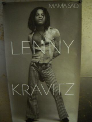 Lenny Kravitz Striking Rare Large 1991 Promo Poster Mama Said