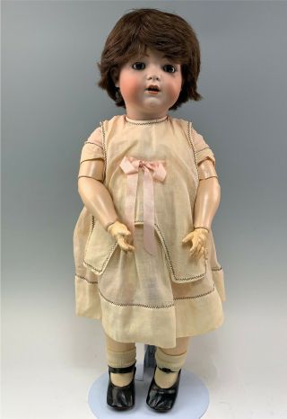 Antique 23 " Franz Schmidt & Co.  Bisque Character Baby Doll Toddler Body 1295