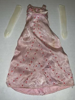 Francie Japanese Exclusive 2232 Pink Satin Hand Beaded Gown FR2232 4