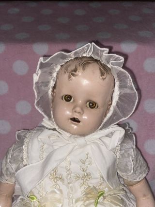 Antique Ideal Movie Miracle On 34th Street St Baby 22 " Compo Doll