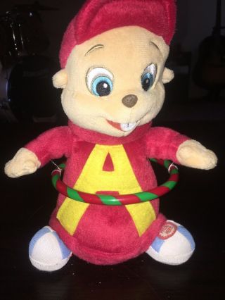Alvin The Chipmunks Plush Musical Hula Hoop Animated Christmas Dont Be Late Song