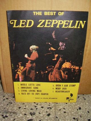 Led Zeppelin The Best Of Vintage Italy Only Seventies Sheet Music