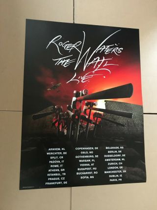 Roger Waters The Wall Live Tour European Venues Official Poster 2013 46x64.  5