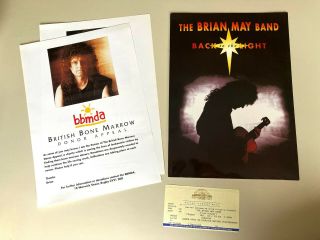 Brian May Back To The Light Tour Programme 1993,  Ticket And Flyer - Queen