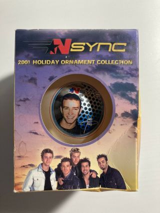 Vintage Nsync 2001 Holiday Christmas Ornament Ball W/ Box Justin Timberlake Rare
