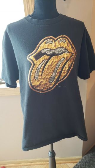 Vintage Rolling Stones Bridges To Babylon Concert T - Shirt Black Xl Soldier Field