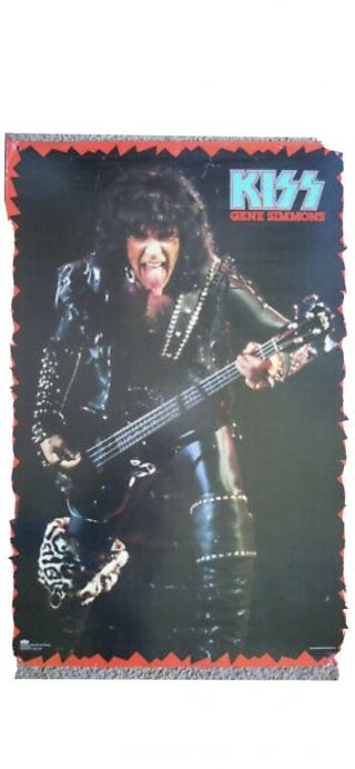 Kiss Gene Simmons Poster Animalize Tour 1985 32” X 24” Pos - 01007 Vintage