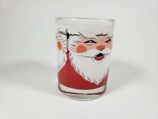 George Briard Mid Century Modern Old Fashioned Glass Santa Clause Christmas VTG 3
