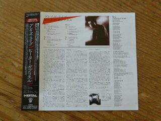 Genesis: Peter Gabriel: " Plays Live " Promo Obi [no Cd Japan Mini - Lp Qu