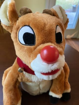 Gemmy Industries Singing Rudolph The Red Nose Reindeer Christmas Plush Toy 2