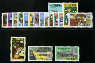 Nigeria 1973 Qeii Currency Set Complete Mnh.  Sg 290 - 306.