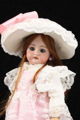 Heinrich Handwerck 79 Antique German Bisque Doll Red Hair Pieced Ear Compo Body