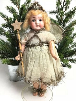 Boxed Antique Vintage Old Christmas Tree Fairy Angel Doll Decoration Germany R