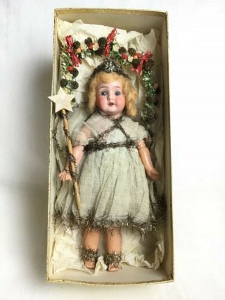 Boxed Antique Vintage Old Christmas Tree Fairy Angel Doll Decoration Germany R 2