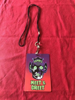 Rob Zombie 2016 Tour Vip Meet And Greet Metal Pass Lanyard