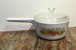 Corning Ware Range Topper Spice O’ Life 1 Qt Sauce Pot N - 1 - B With Cover