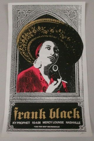 Frank Black 2006 Nashville Print Mafia Concert Poster Signed & Numbered