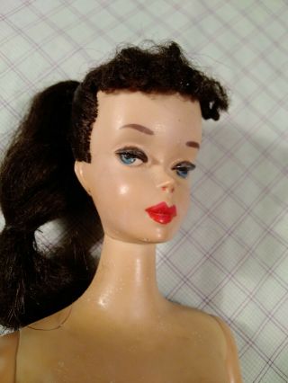 Vintage Barbie Doll No.  3 Ponytail Brunette