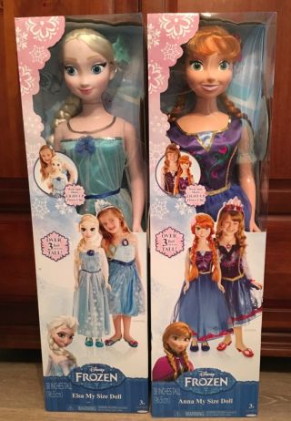 Disney Frozen Elsa & Anna Dolls 38 " My Size (- Never Opened) Both Dolls