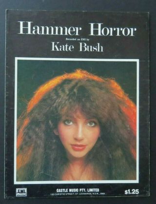 Kate Bush - Hammer Horror - 1978 Sheet Music