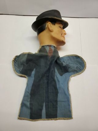 Vintage 1961 Dick Tracy Hand Puppet Rubber Head Cloth Body