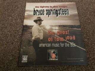(rsm27) Advert/poster 12x10 " Bruce Springsteen : The Ghost Of Tom Joad
