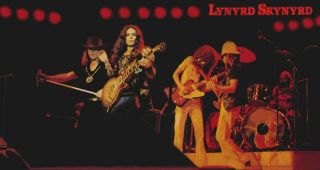 Lynyrd Skynyrd - Poster - Rock Group - Live On Stage - Rare