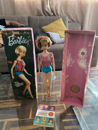 Rare 1958 Barbie Bendable Titian American Girl Doll Boxed Stock 1070 Japan Made
