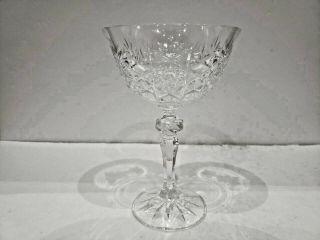 Vintage Czech Bohemian Hand Cut Crystal Glass Champagne/sherbet Glass 1950.  48