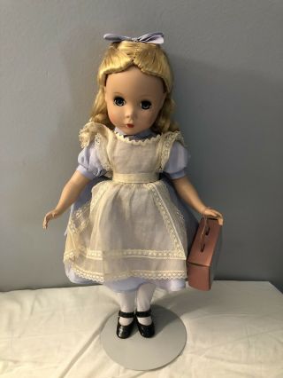 Rare Madame Alexander Alice In Wonderland 15” Doll 1950 Maggie Face